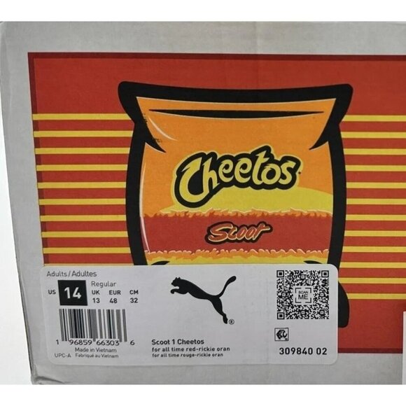 PUMA Cheetos x Scoot Zeros Flamin' Hot Leather Sneaker Kicks sz 14 collaboration - Picture 5 of 7